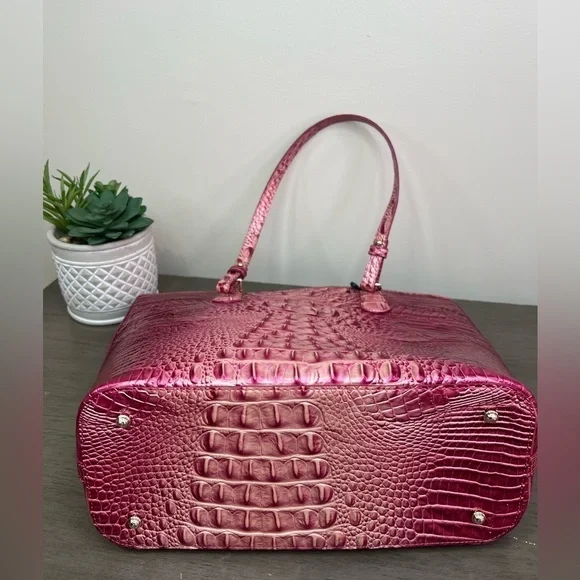 30-Brahmin Asher Magenta Ombré Melbourne Tote NWT - Picture 12 of 13